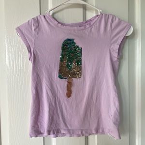 Girls Flip Sequin Graphic Popsicle Tee